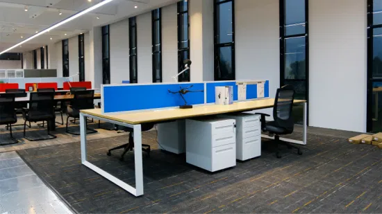 Fabricantes de muebles de oficina MFC Mesa para 6 personas Escritorio de oficina largo y moderno