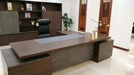 Nuevo diseño, clásico, moderno, de lujo, melamina de madera, trabajo en forma de L, director, director ejecutivo, muebles de oficina ejecutivos, escritorio de oficina